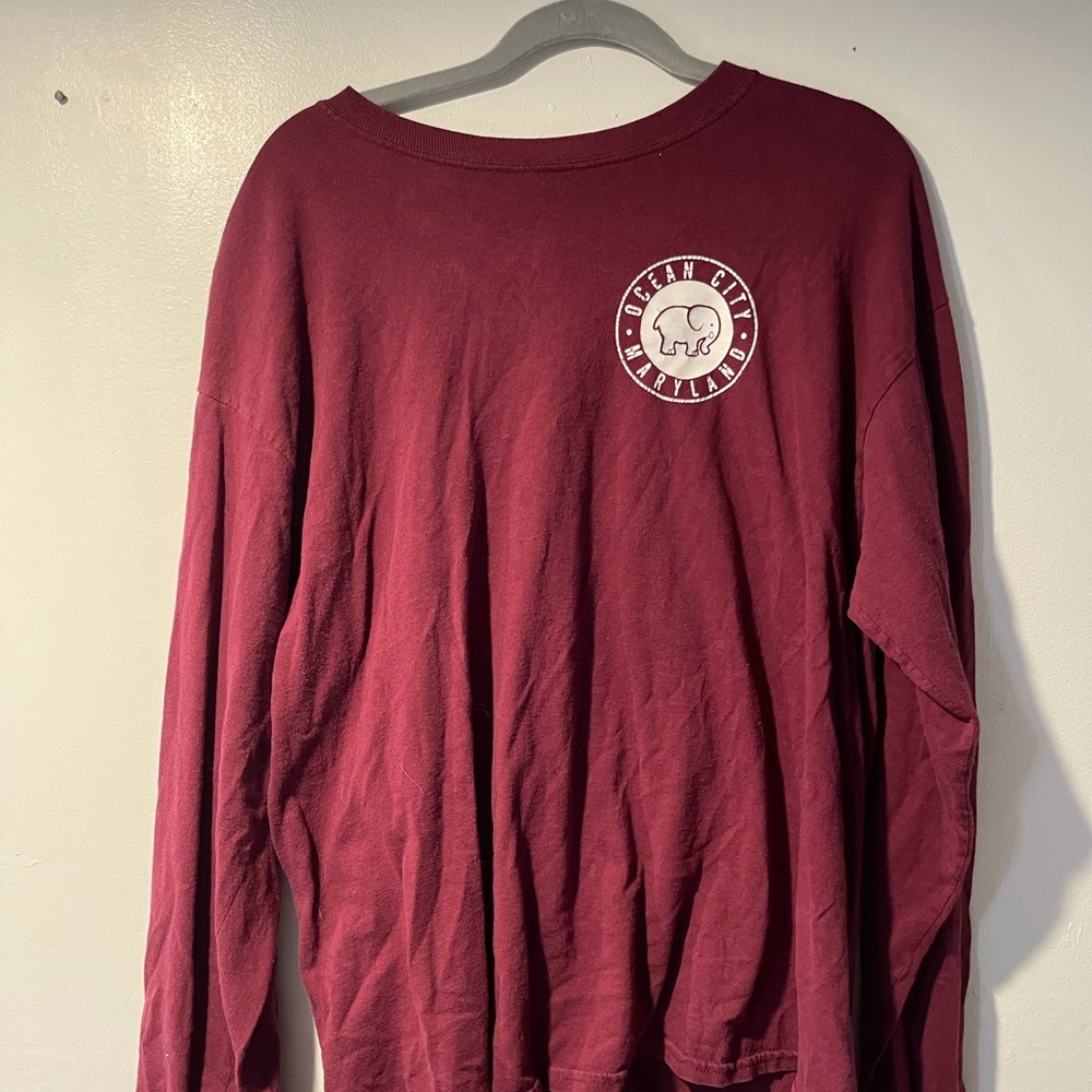 Maroon Ocean City Long Sleeve